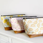 Makeup bag in cherry pink